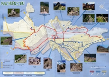 The map of Machu Picchu